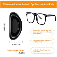 25 Pairs Silicone Eyeglasses Nosepads Soft Adhesive Anti-slip Glasses Pads