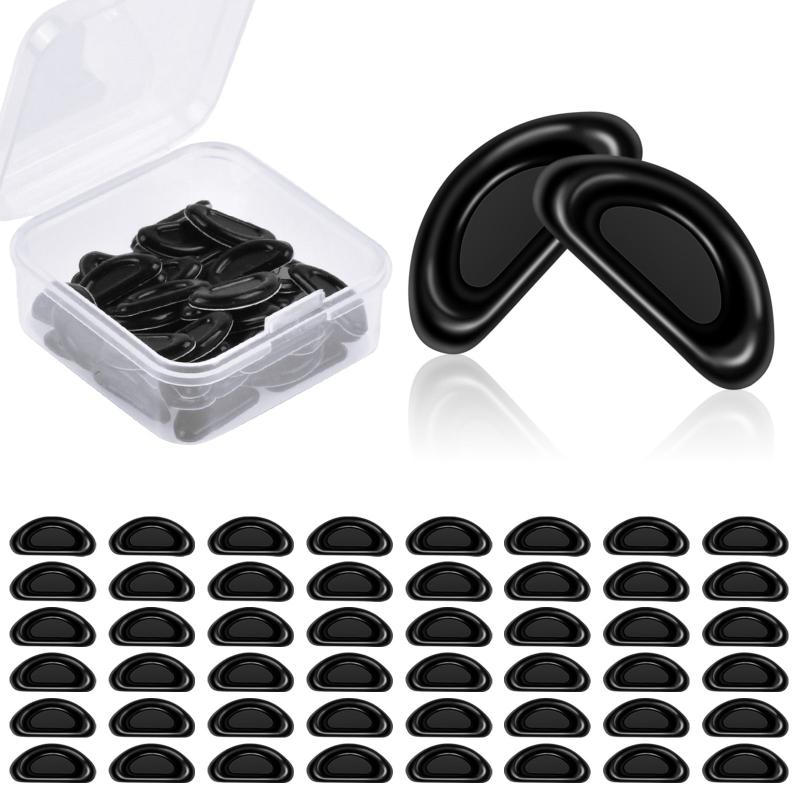 25 Pairs Silicone Eyeglasses Nosepads Soft Adhesive Anti-slip Glasses Pads