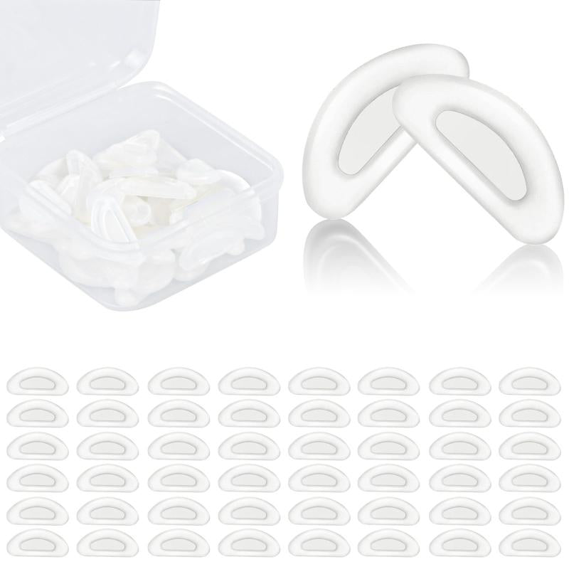25 Pairs Silicone Eyeglasses Nosepads Soft Adhesive Anti-slip Glasses Pads