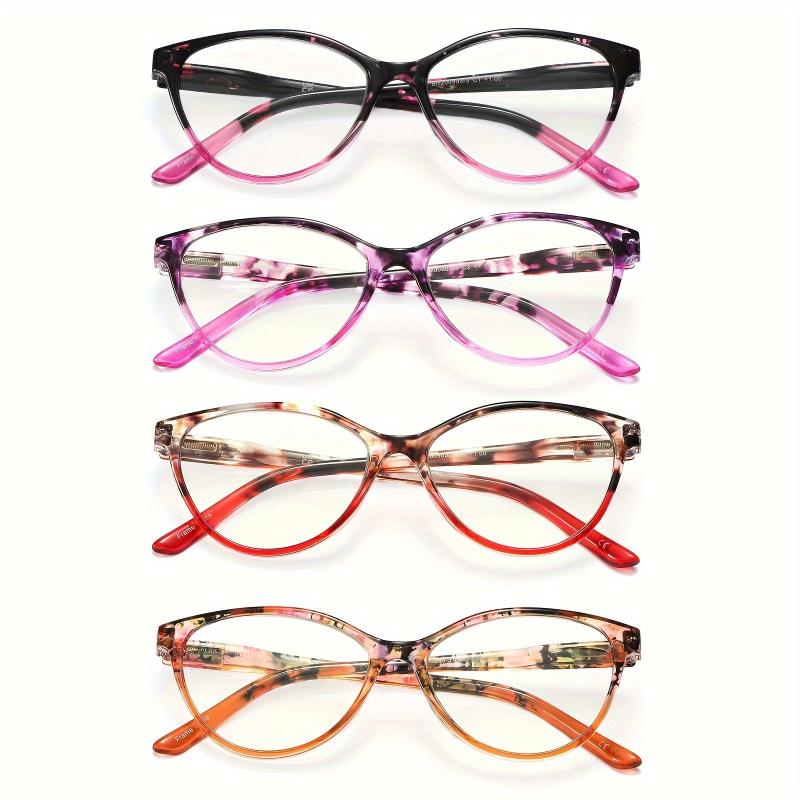 4Pack Pattern Print Cat Eye Reading Glasses Ladies Computer Readers