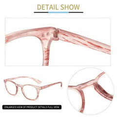 Light Blocking Round Frame Computer Readers Anti Glare UV Ray Eyeglasses