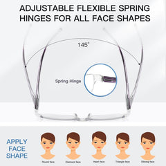 Purple Reading Glasses Light Blocking Glasses Men Women Rectangle Eyewear