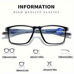 Funky Sports Anti Light Reading Glasses Men HD Aspheric Resin Lens