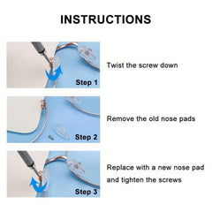 10 Pairs Silicone Nose Pad Covers for Eyeglasses Repair Kit