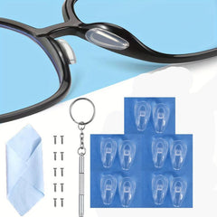 10 Pairs Silicone Nose Pad Covers for Eyeglasses Repair Kit