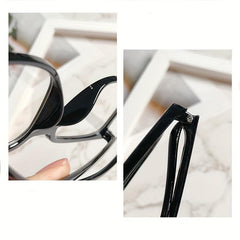 4pcs Light Blocking Glasses Women Square Frame TV Computer Funky Eyeglasses