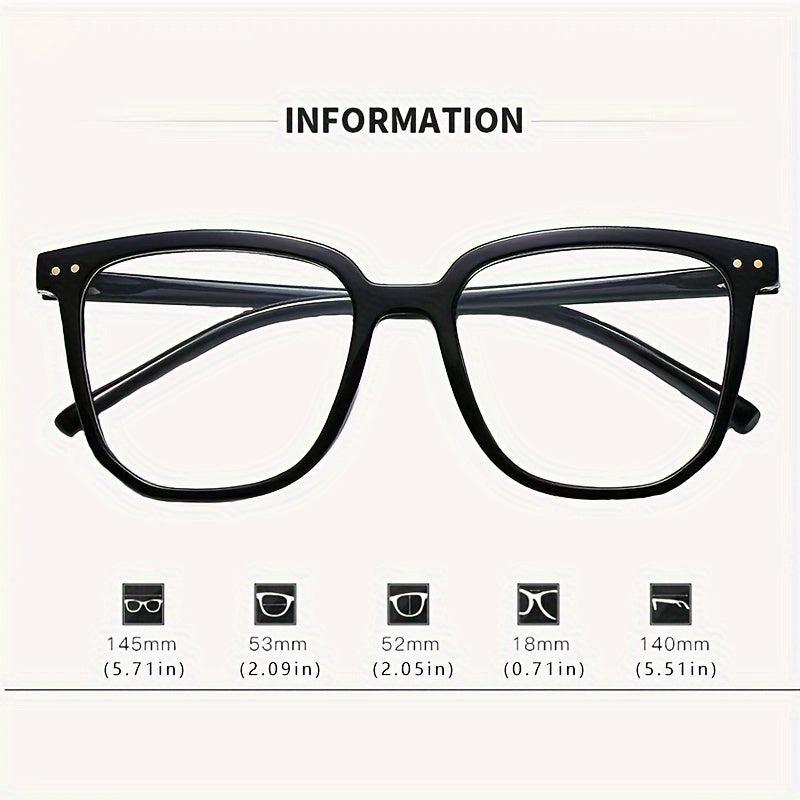 4pcs Light Blocking Glasses Women Square Frame TV Computer Funky Eyeglasses