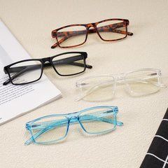 Light Blocking Reading Glasses Square Frames Spring Hinges Computer Readers