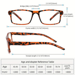 Light Blocking Reading Glasses Square Frames Spring Hinges Computer Readers