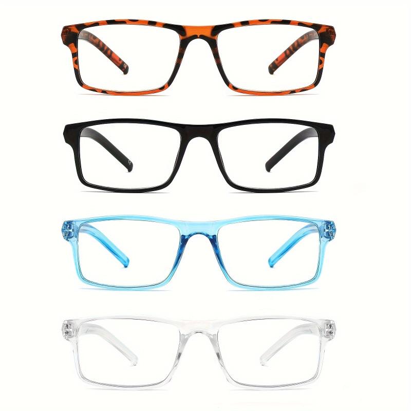 Light Blocking Reading Glasses Square Frames Spring Hinges Computer Readers