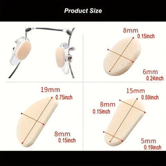 Soft Foam Nose Pads Self Adhesive Non Slip Glasses Nose Pads 12 Pairs