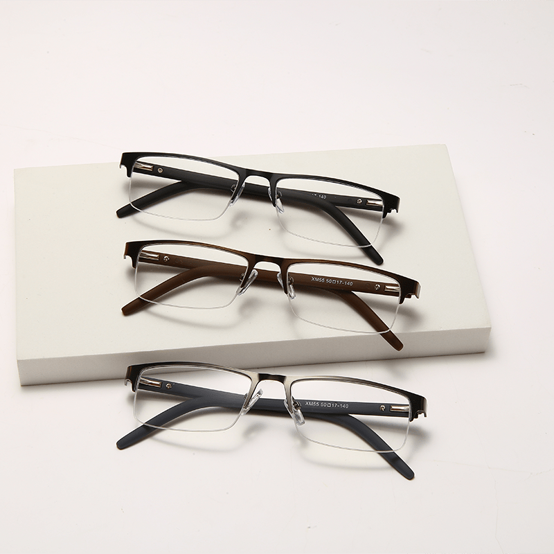 Rectangle Frame Spring Hinge Reading Glasses for Men Women