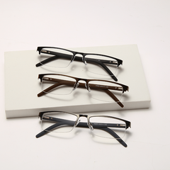 Rectangle Frame Spring Hinge Reading Glasses for Men Women
