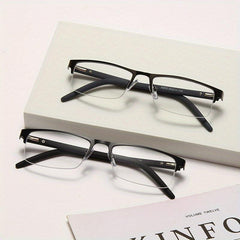Rectangle Frame Spring Hinge Reading Glasses for Men Women