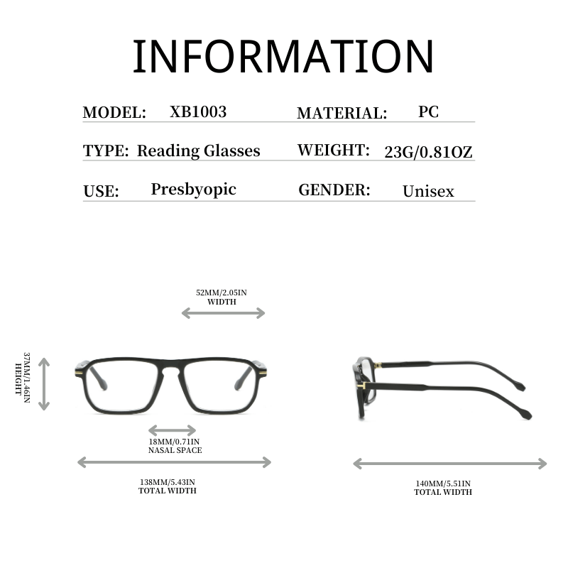 Colorful Squared Frame Reading Glasses Presbyopia Unisex Men Women 1.0-4.0 Power