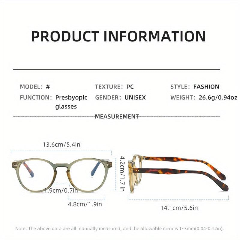 5PCS Round Frame PC Temples Colorful Spring Hinges Corrective Eyeglasses