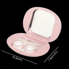 Lens Case Mini Travel Container with Remover Tool Tweezers and Leak-Proof Case