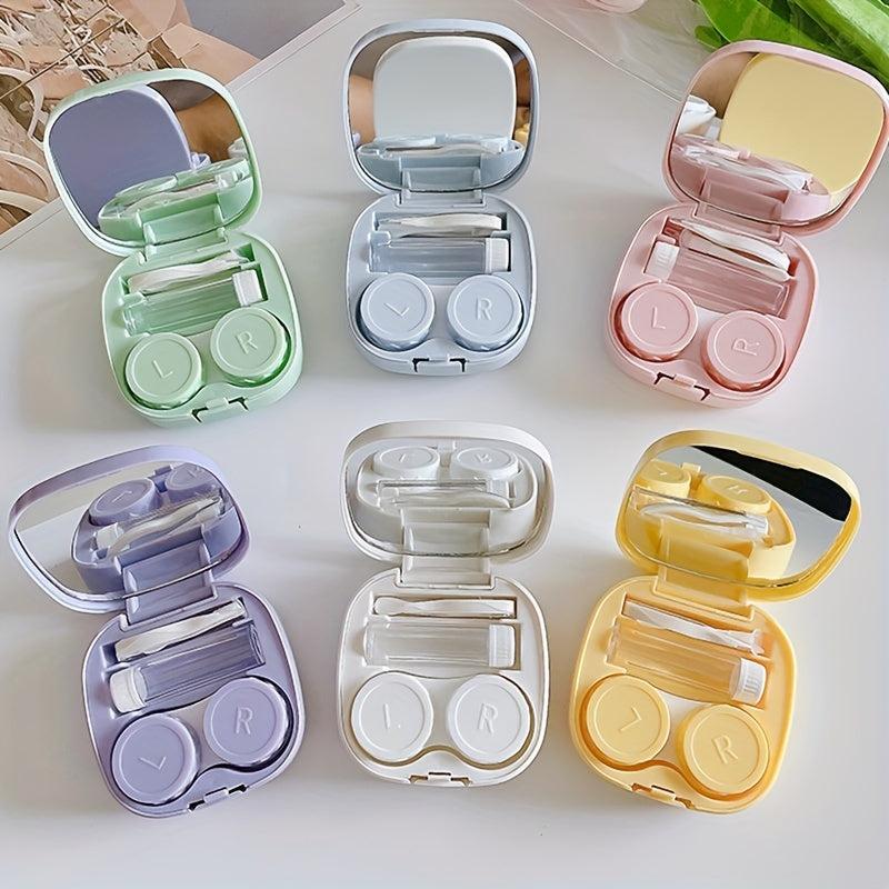 Lens Case Square Box Portable Pupil Case Duplex Box Glossy Storage Box