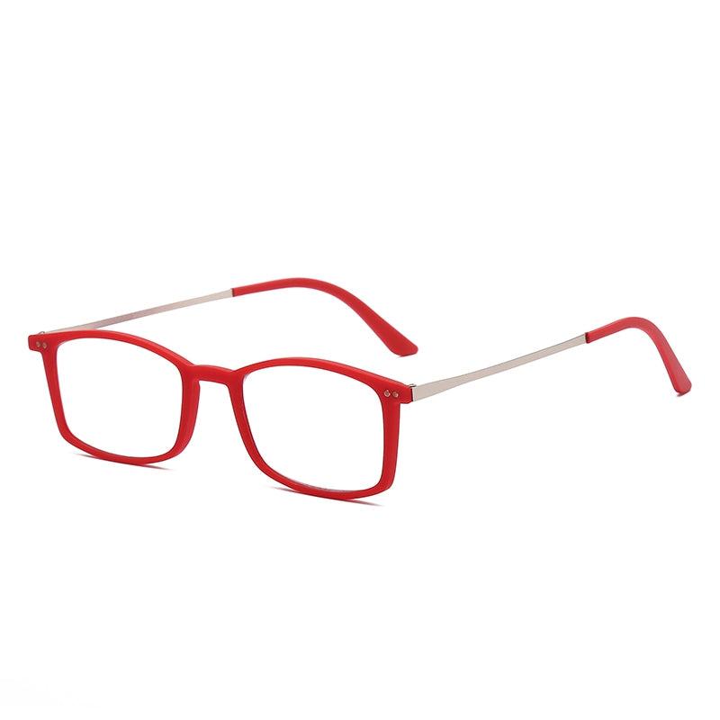 Metal Frame Reading Glasses + Case Sticker Presbyopia Men Women 1.0-3.5