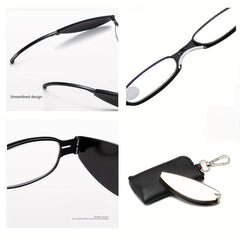 Folding Metal Frame Anti Light Portable Elderly Glasses
