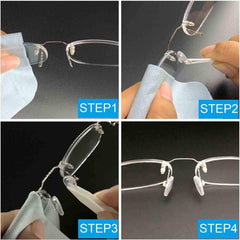 10Pairs 15mm Push in Eyeglass Nose Pads Soft Silicone Anti Slip Air Chamber