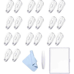 10Pairs 15mm Push in Eyeglass Nose Pads Soft Silicone Anti Slip Air Chamber