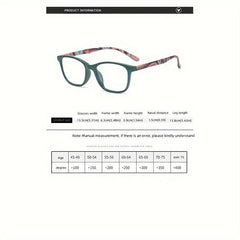 Vintage Printed Reading Glasses Anti Light Funky Glasses