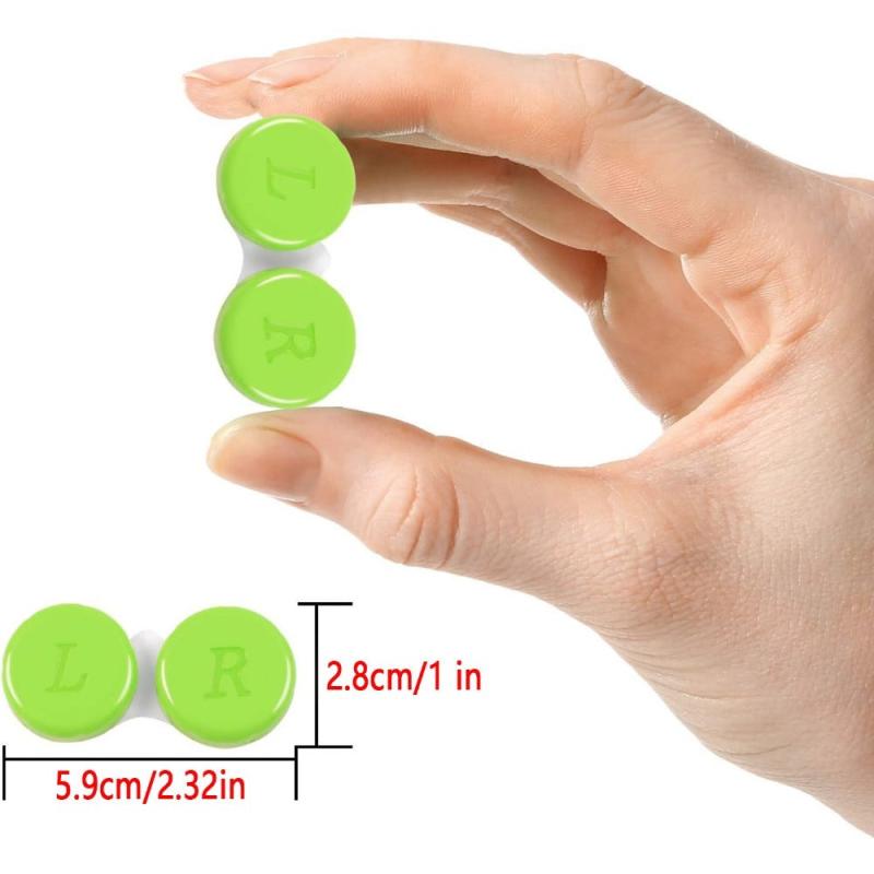 24 Pack Lens Cases Left Right Eyes Container 6 Colors