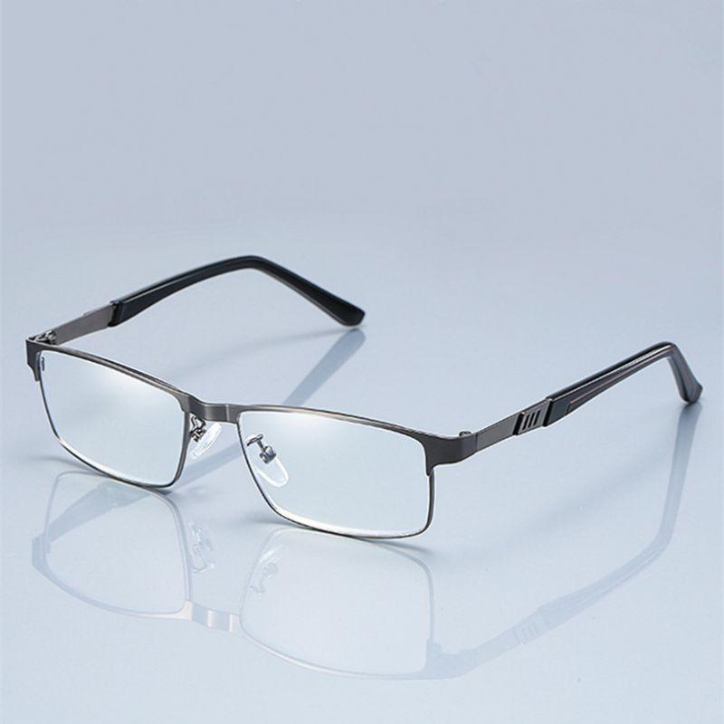 Metal Frame Light Blocking Presbyopia Reading Glasses