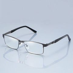 Metal Frame Light Blocking Presbyopia Reading Glasses