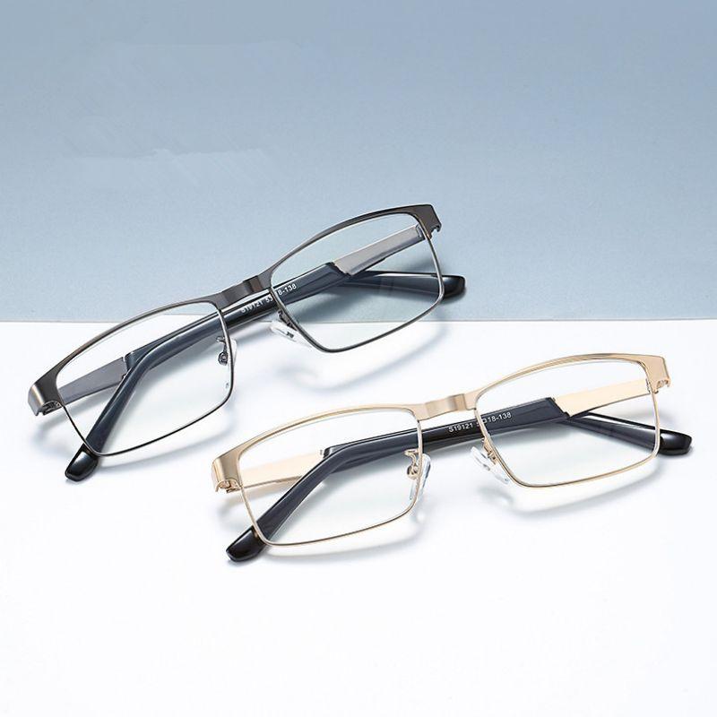 Metal Frame Light Blocking Presbyopia Reading Glasses