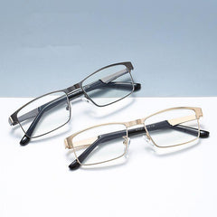 Metal Frame Light Blocking Presbyopia Reading Glasses