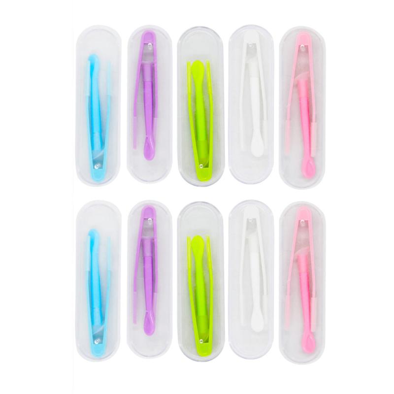 10 Pack Lens Remover Inserter Tool Case Set Tweezers Soft Tip Applicator
