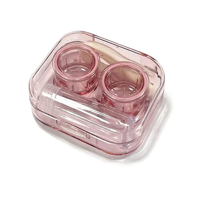 1pc Lens Case Colorful Box Holder Container Outdoor Mini Lens Soak Storage Kit