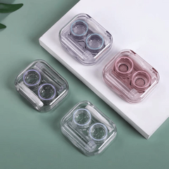 1pc Lens Case Colorful Box Holder Container Outdoor Mini Lens Soak Storage Kit