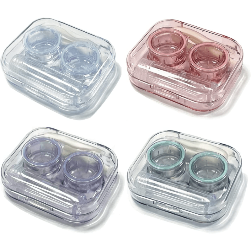 1pc Lens Case Colorful Box Holder Container Outdoor Mini Lens Soak Storage Kit