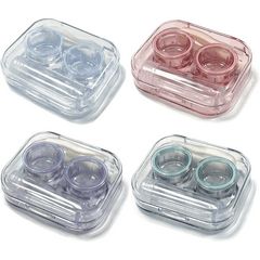 1pc Lens Case Colorful Box Holder Container Outdoor Mini Lens Soak Storage Kit