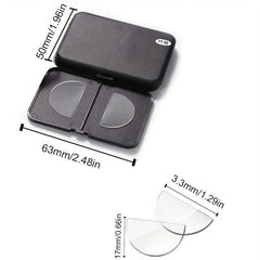 2pcs Silicone Bifocal Reading Lenses Stick on Presbyopia Magnification