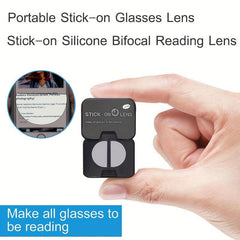 2pcs Silicone Bifocal Reading Lenses Stick on Presbyopia Magnification