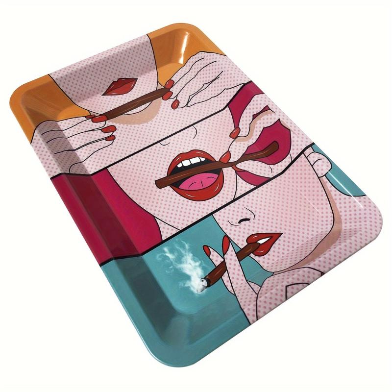 Creative Pattern Metal Rolling Tray Wake Up Tray