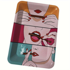 Creative Pattern Metal Rolling Tray Wake Up Tray
