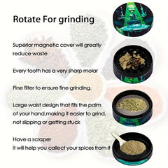 4 Layer Grinder Metal Spice Herb Crusher Kitchen Supplies