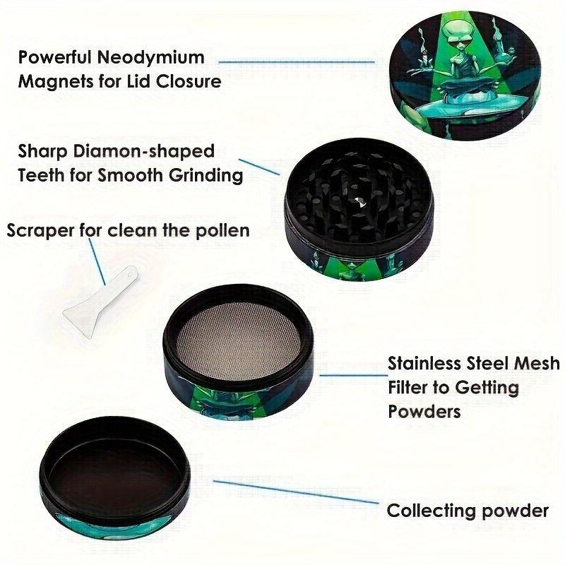 4 Layer Grinder Metal Spice Herb Crusher Kitchen Supplies