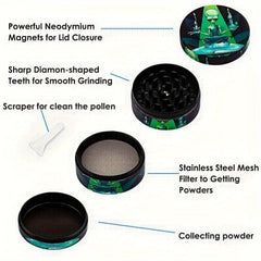 4 Layer Grinder Metal Spice Herb Crusher Kitchen Supplies