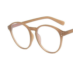 Milk Tea Rice Nail Round Glasses Frame Female Internet Celebrities Style