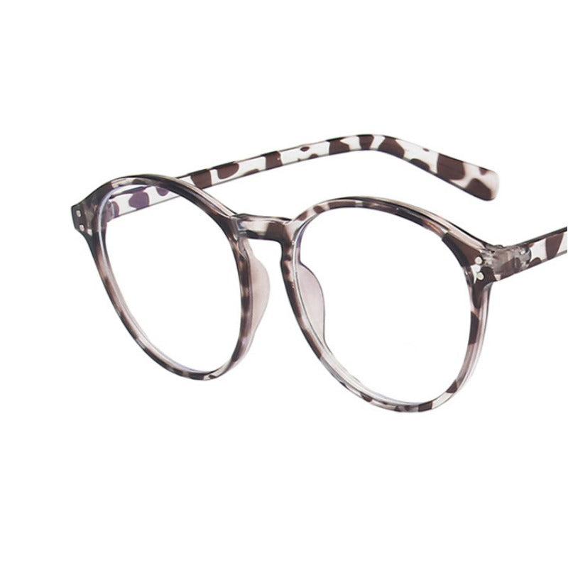 Milk Tea Rice Nail Round Glasses Frame Female Internet Celebrities Style