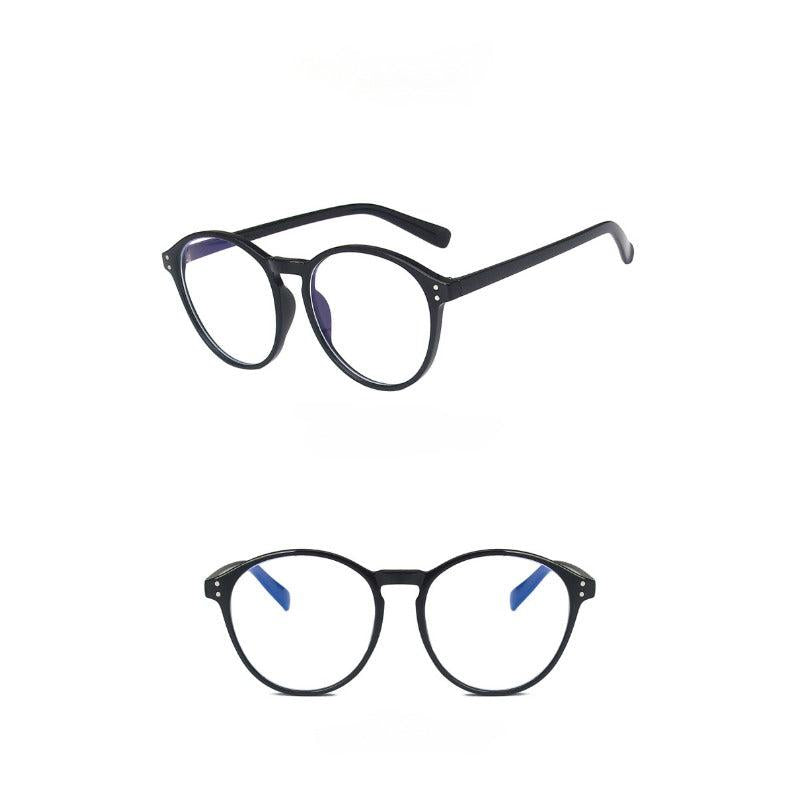 Milk Tea Rice Nail Round Glasses Frame Female Internet Celebrities Style