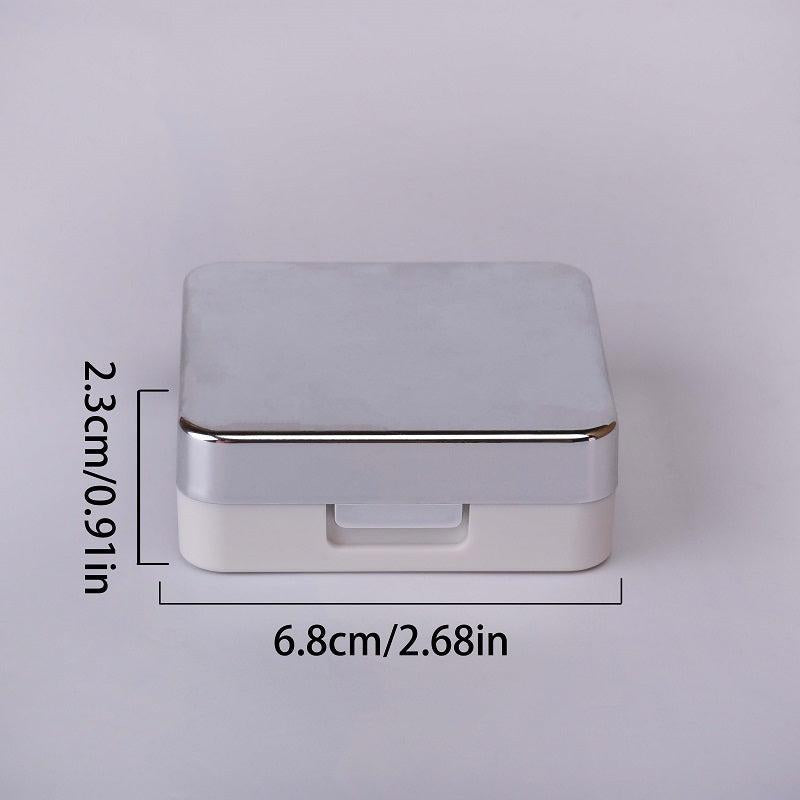 Portable Lens Case with Mirror Tweezers & Storage Box