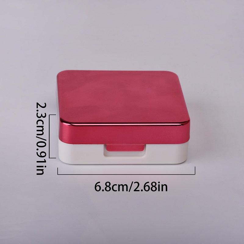 Portable Lens Case with Mirror Tweezers & Storage Box