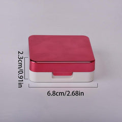 Portable Lens Case with Mirror Tweezers & Storage Box